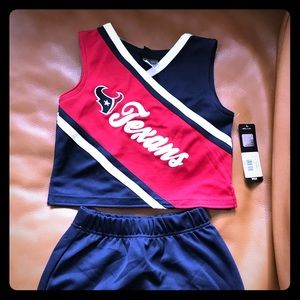 NWT NFL Texans Apparel Kids L (6X) Cheer 2 Piece